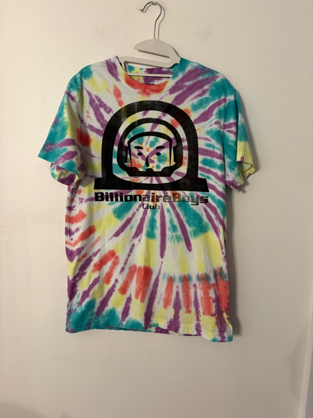 Billionaire Boys Club Tie-Dye Logo Tee - Purple, Teal, Yellow, Orange